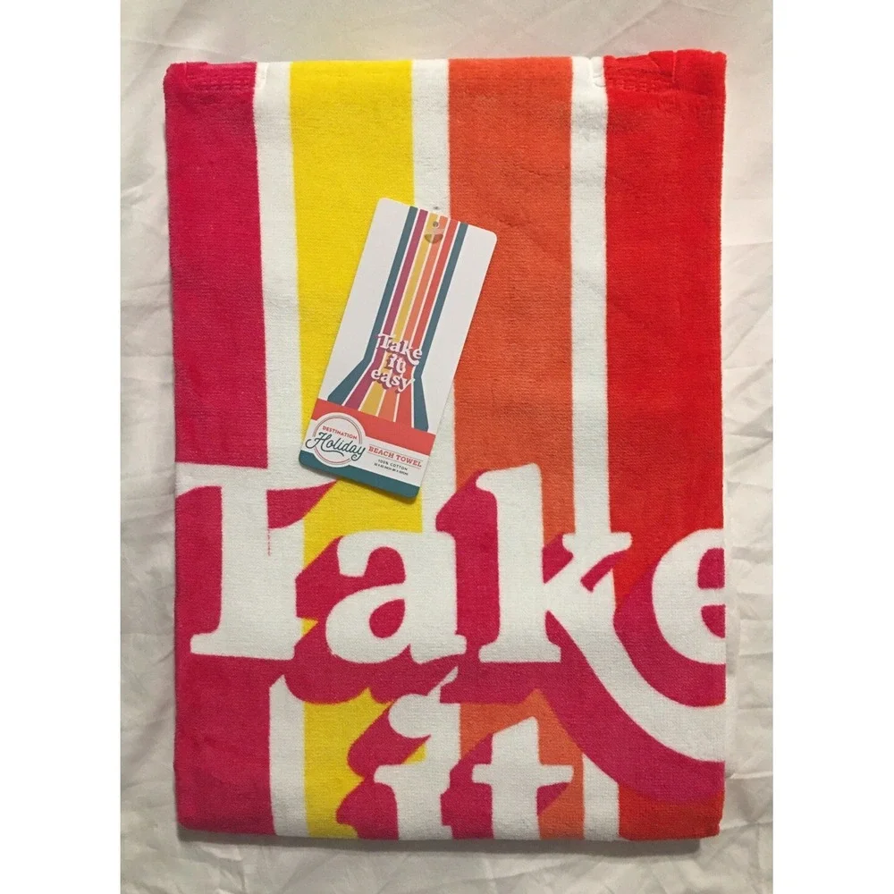 Beach Towel Destination Holiday 'Take It Easy' 32